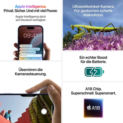 Apple iPhone 16 Plus 128GB Schwarz MXVU3ZD/A