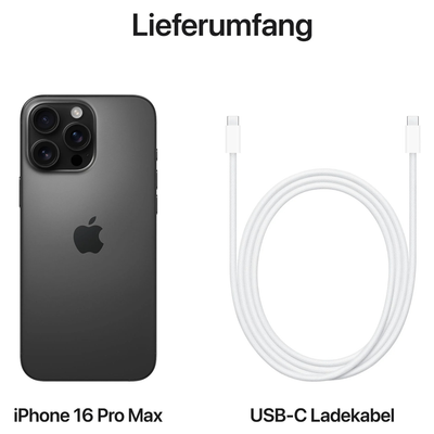 Apple iPhone 16 Pro Max Titan Schwarz