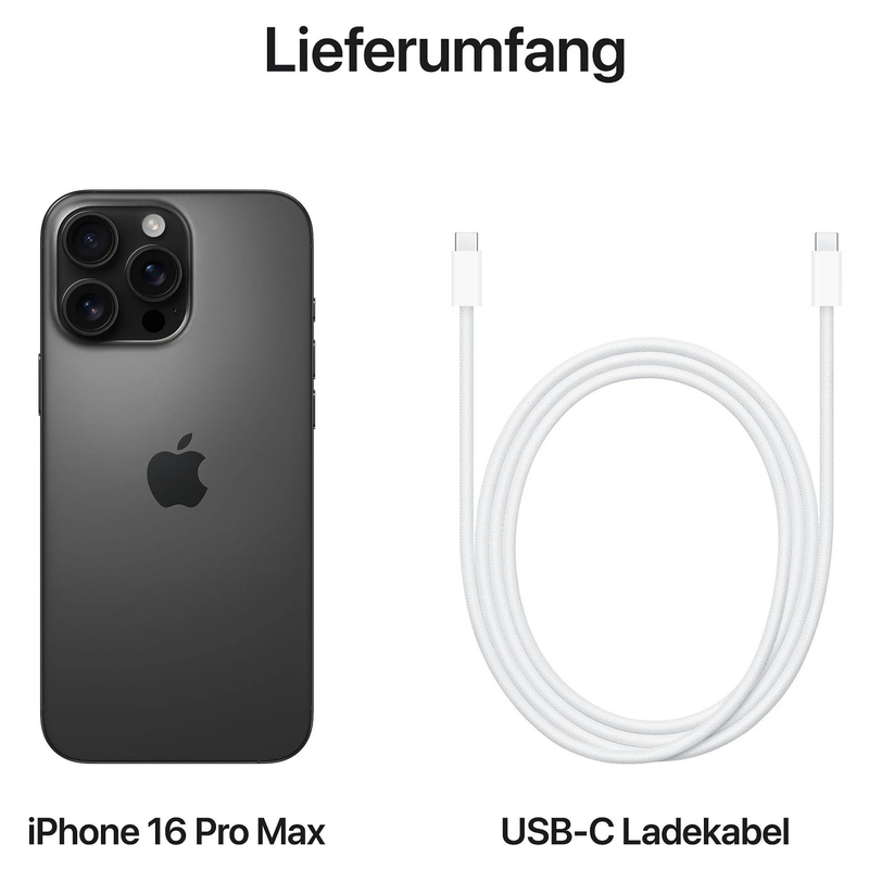 Apple iPhone 16 Pro Max Titan Schwarz
