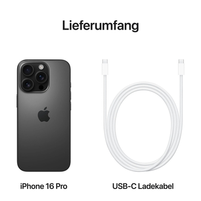 Apple iPhone 16 Pro Titan Schwarz