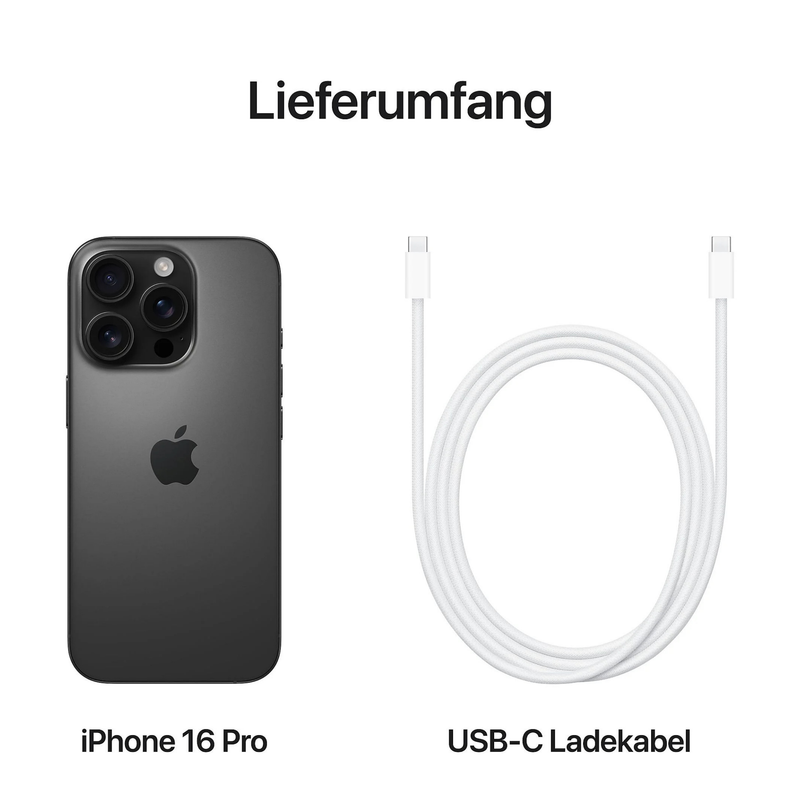 Apple iPhone 16 Pro Titan Schwarz
