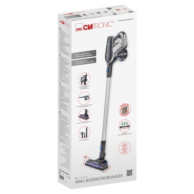 Clatronic Akku-Bodenstaubsauger BS 1312 A anthrazit/blau
